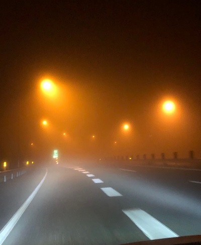 岡山道　霧